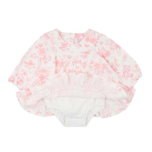 B&eacute;b&eacute; Fern Birds Organic Overlay Dress